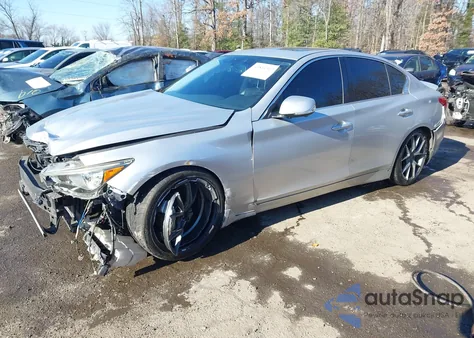 2014 Infiniti Q50 Sport из США, поврежденный, VIN JN1BV7ARXEM683084